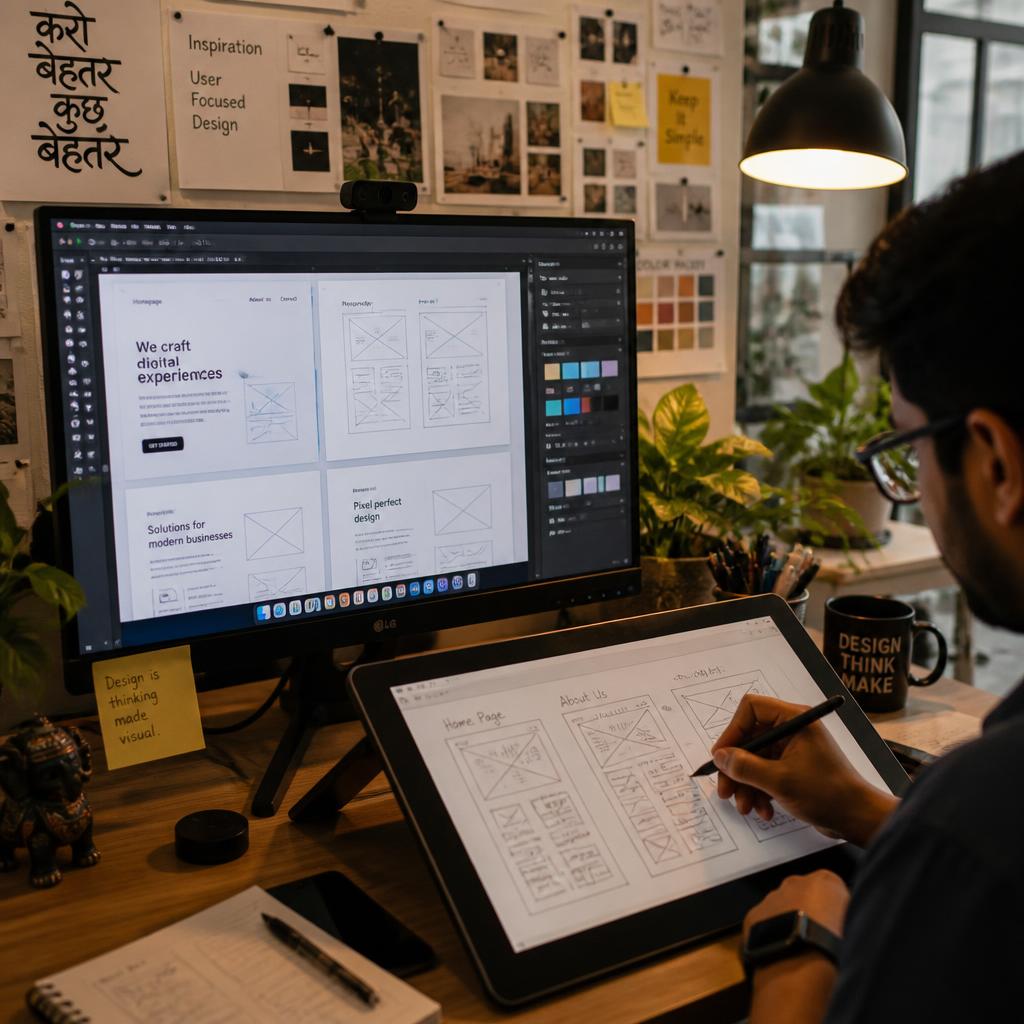 UI UX wireframes and design system