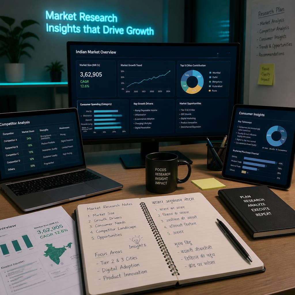 Market research dashboards and analytics